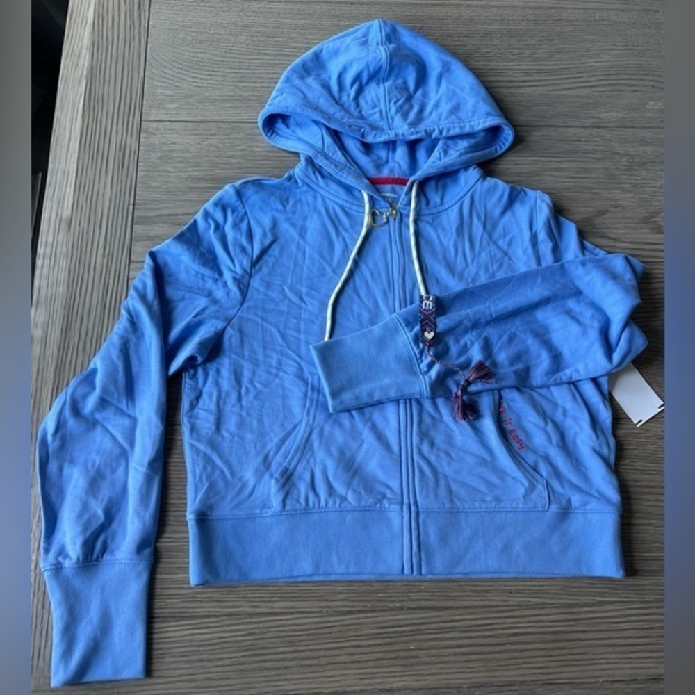Alice + Olivia x Big Feelings Zip Hoodie, Eloise Light Blue Sz XS 185$
